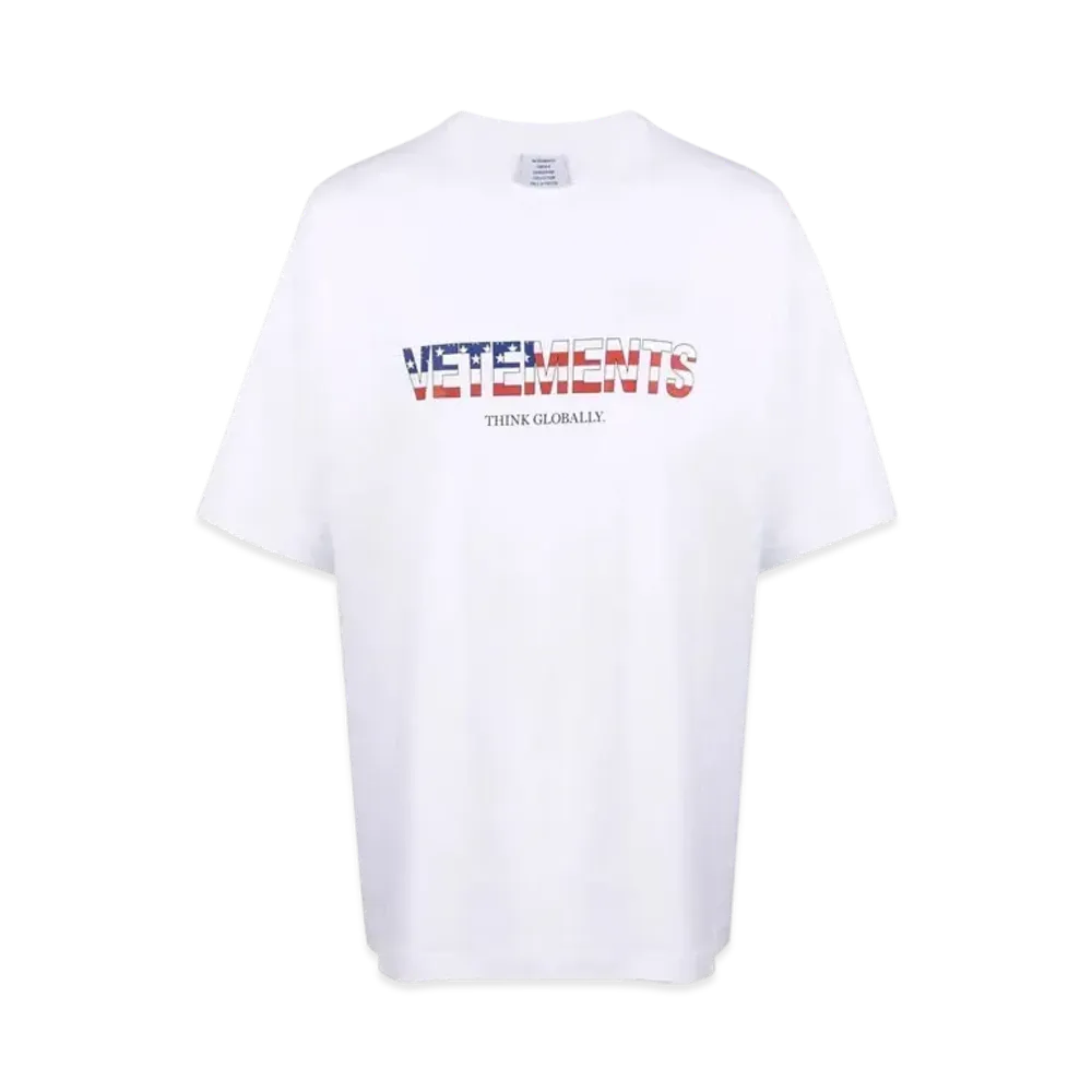 VETEMENTS America Logo Tee "White"