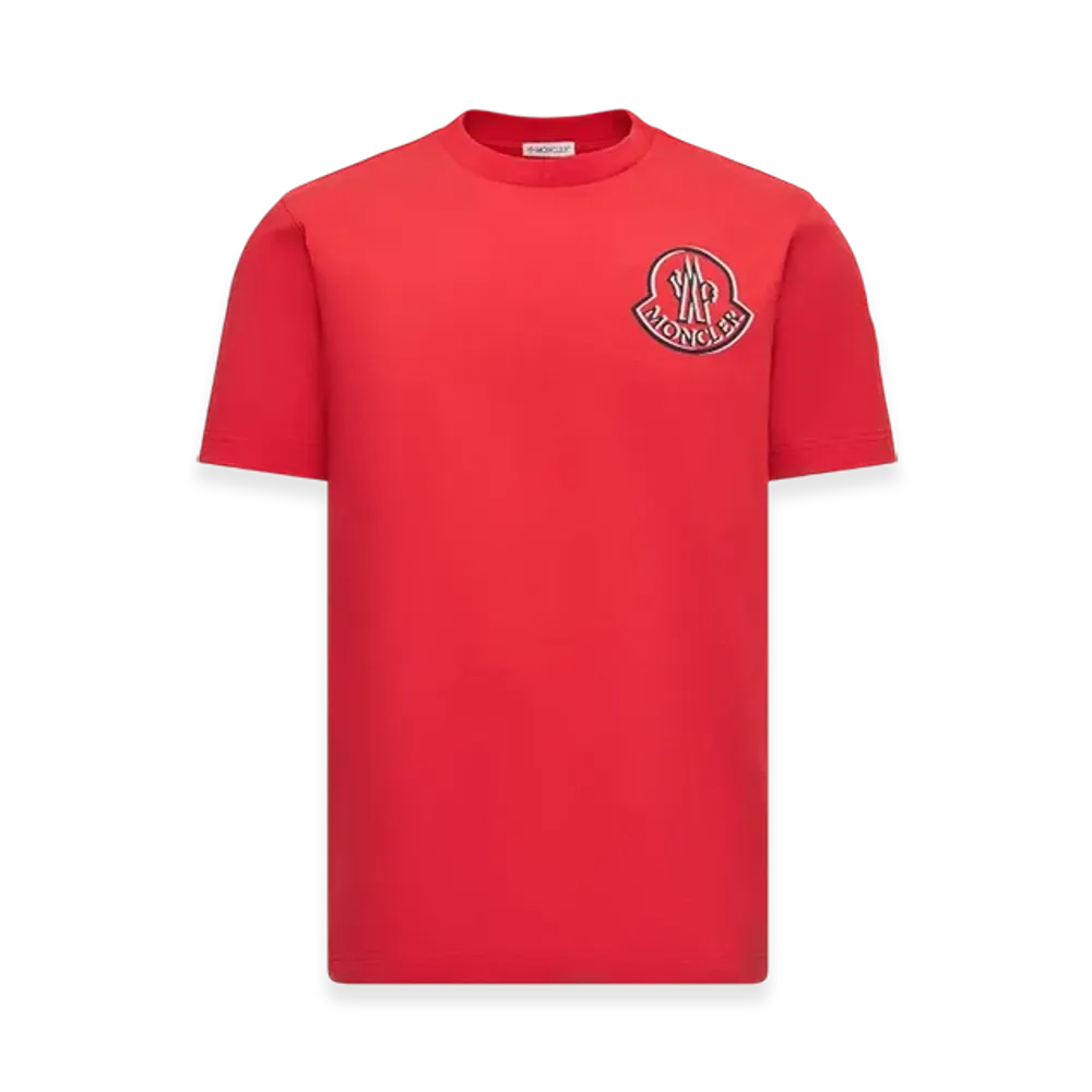 MONCLER Logo Cotton T-Shirt "Red"