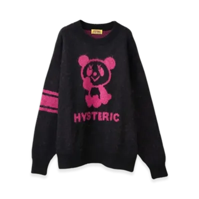HYSTERIC GLAMOUR Hysteric Panda Jacquard Sweater "Black"
