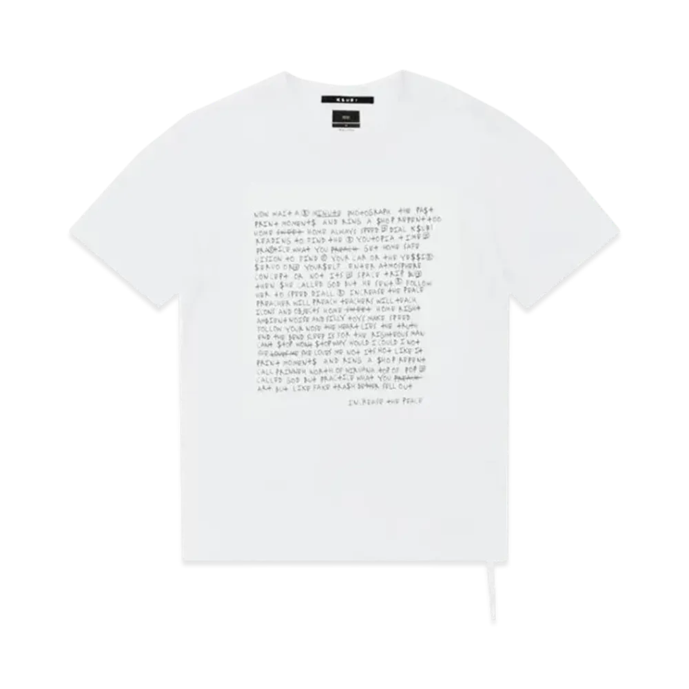 KSUBI Whitenoise Kash Sort Sleeve Tee "White"
