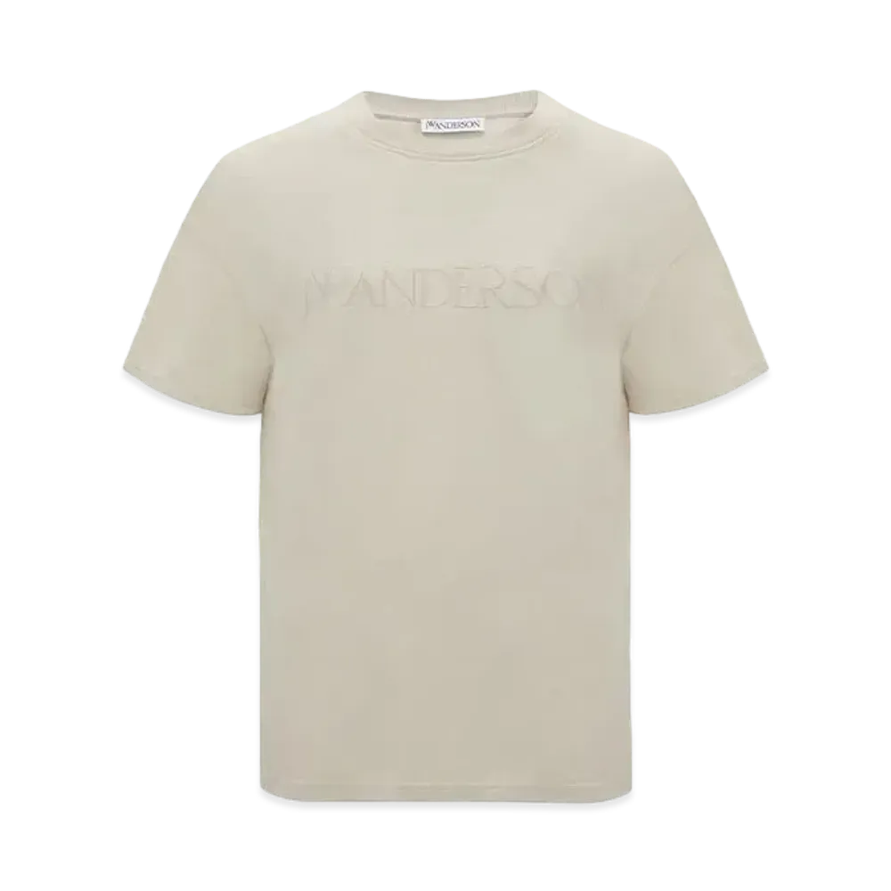 JW ANDERSON T-Shirt With Logo Embroidery "Beige"