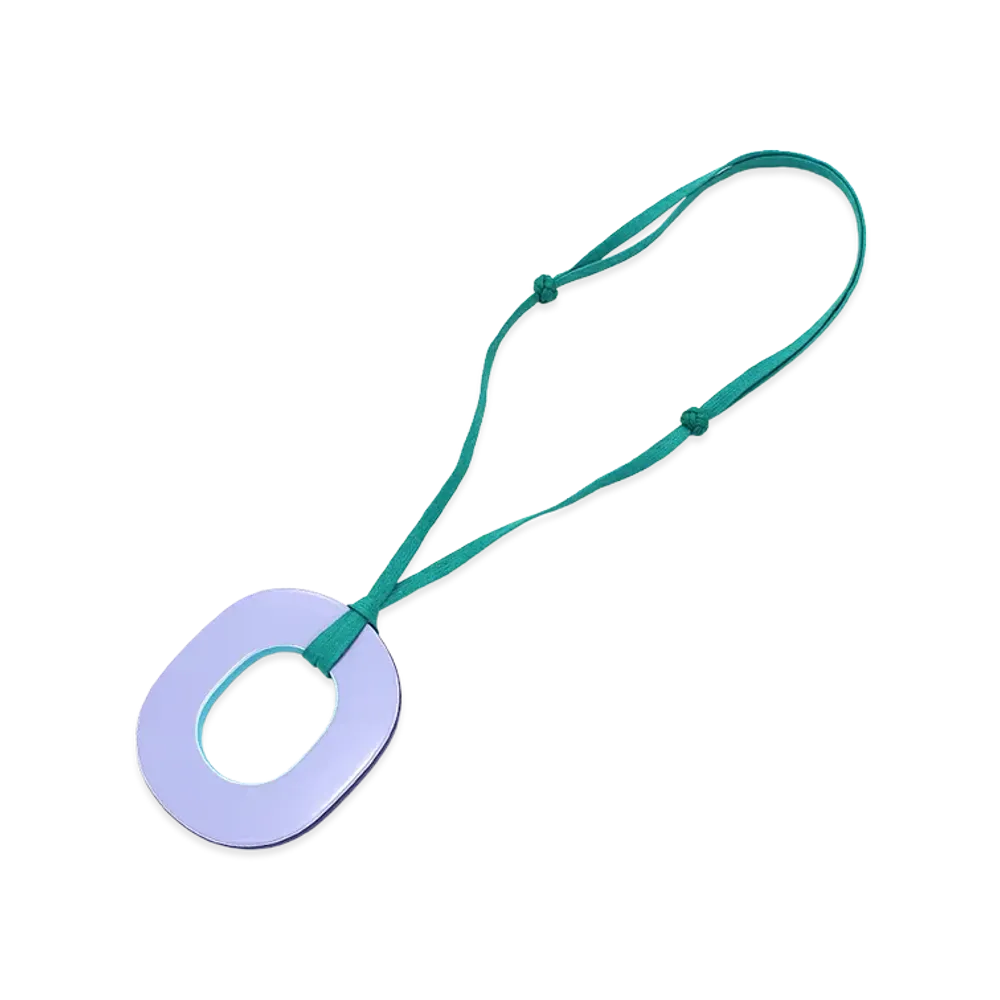 Hermes Isthme Pigment GM Necklace "Curacao/Parme/Blue"