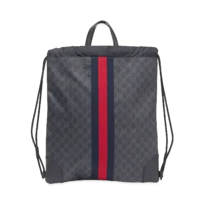 GUCCI GG Supreme Drawstring Backpack "Black"