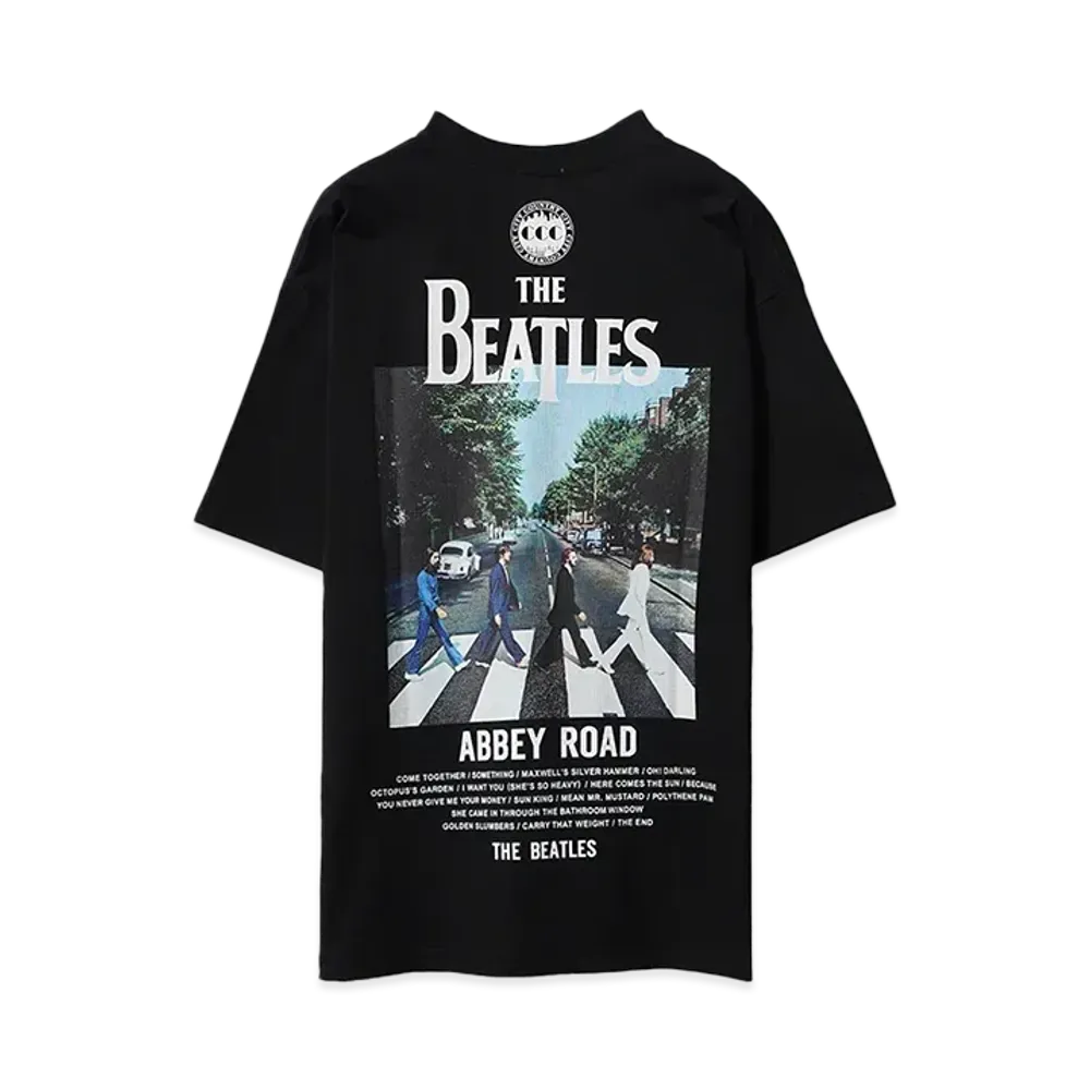 THE BEATLES x CITY COUNTRY CITY COTTON T-SHIRT_001 "BLACK"