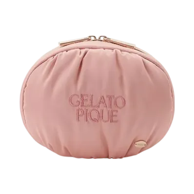 GELATO PIQUE Satin Logo Pouch "Coral"