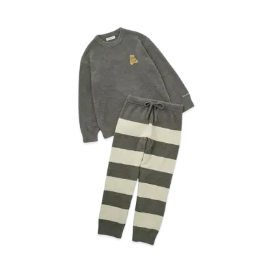GELATO PIQUE HOMME Bebimoco Pullover & Long Pants Set "Grey"