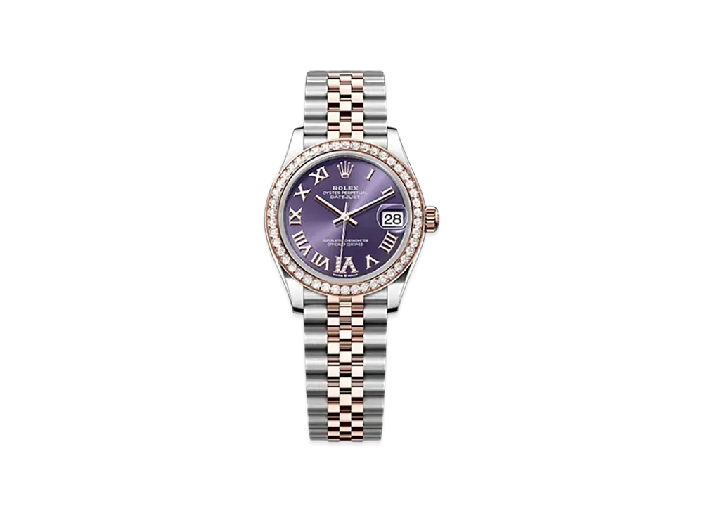 ROLEX Datejust 31mm Oystersteel & Everose Gold Diamond 278381RBR "Aubergine"