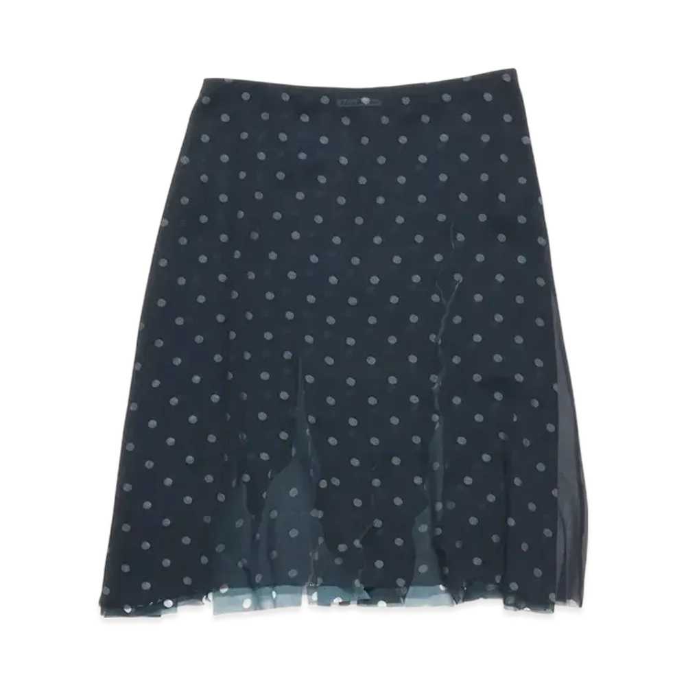 Acne Studios Mesh Layered Skirt "Navy/White"