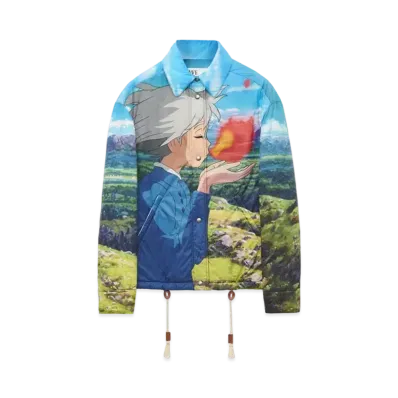 LOEWE x Howl's Moving Castle Calcifer Coach Jacket In Nylon "Multicolor"