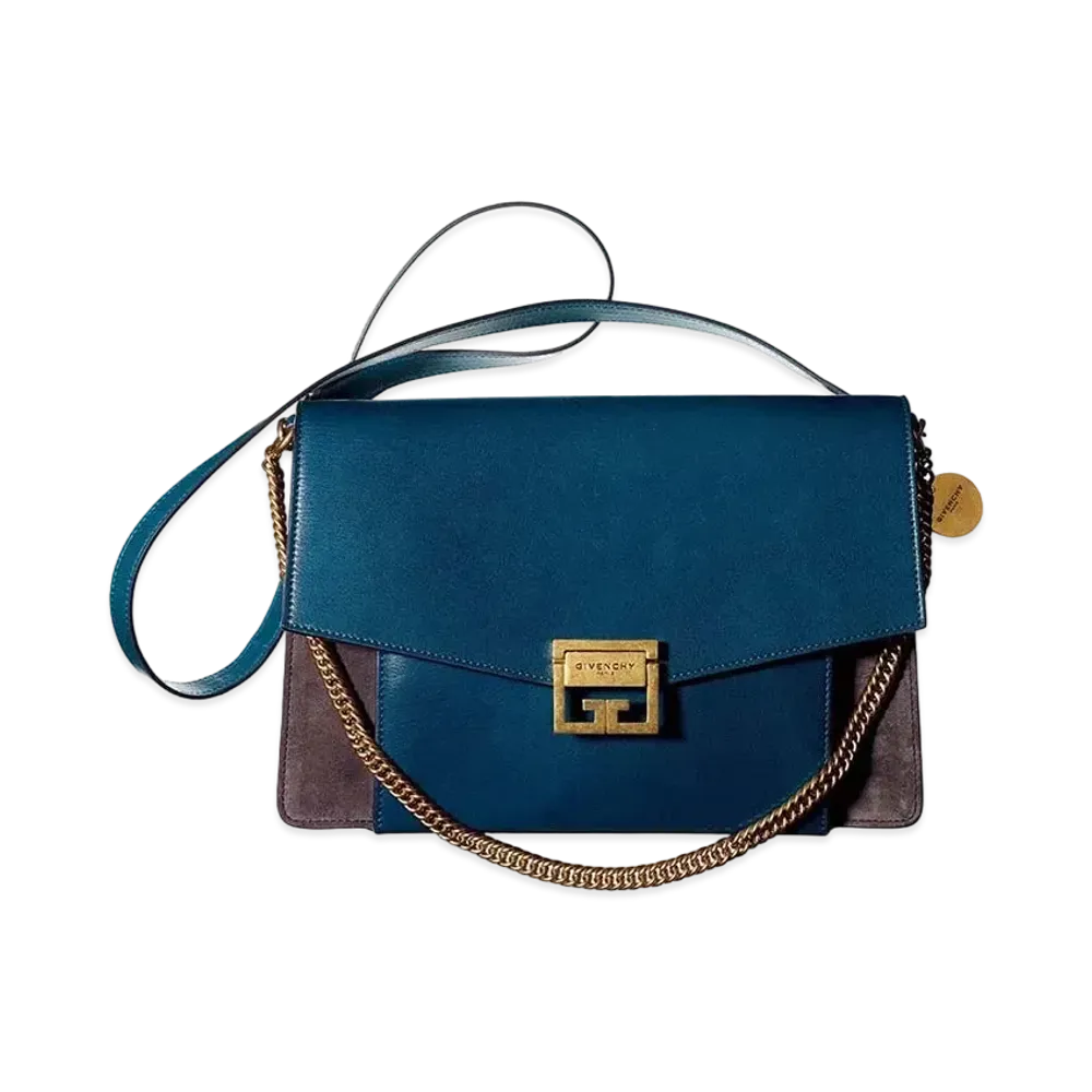 GIVENCHY GV3 Leather Shoulder Bag "Blue"