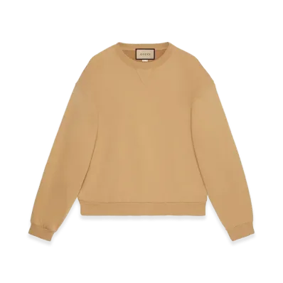 GUCCI Sweatshirt with Web Ribbon "Beige"