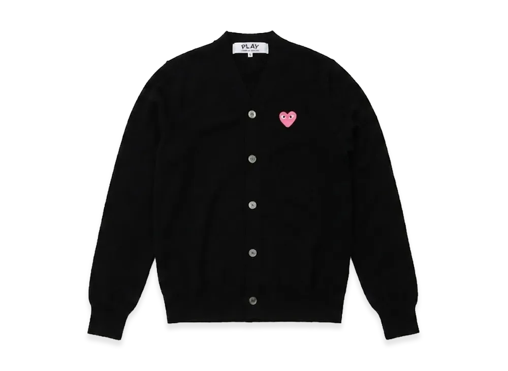 PLAY COMME des GARCONS V-Neck Cardigan "Black"