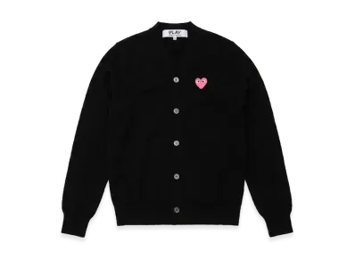 PLAY COMME des GARCONS V-Neck Cardigan "Black"