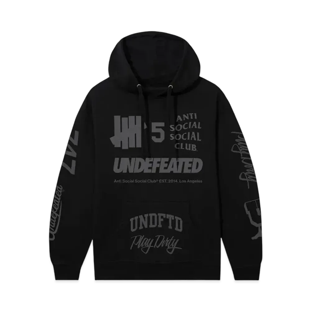 ANTI SOCIAL SOCIAL CLUB x Undefeated Schizophrenia Reflective Hoodie "Black"