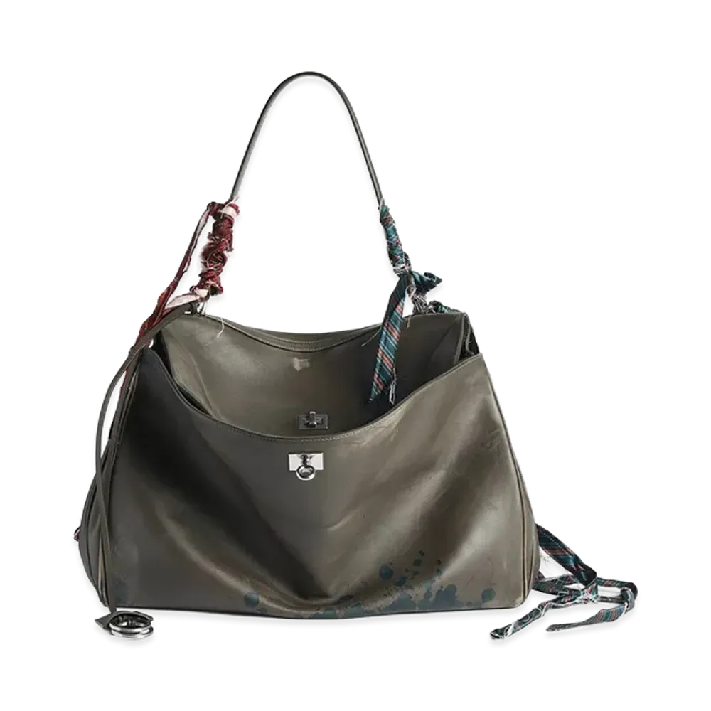 BALENCIAGA Rodeo Handbag Large "Khaki"