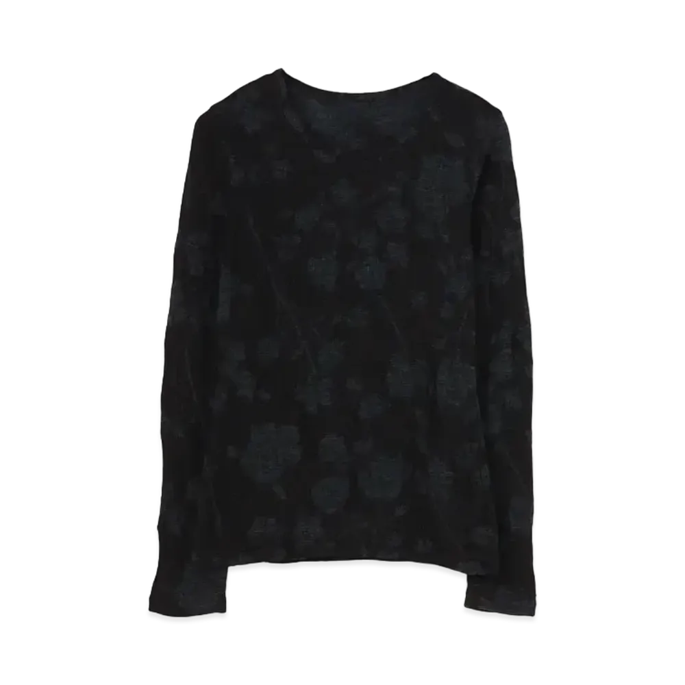 Yohji Yamamoto FLOWER PATTERN JQ PULLOVER "Black"