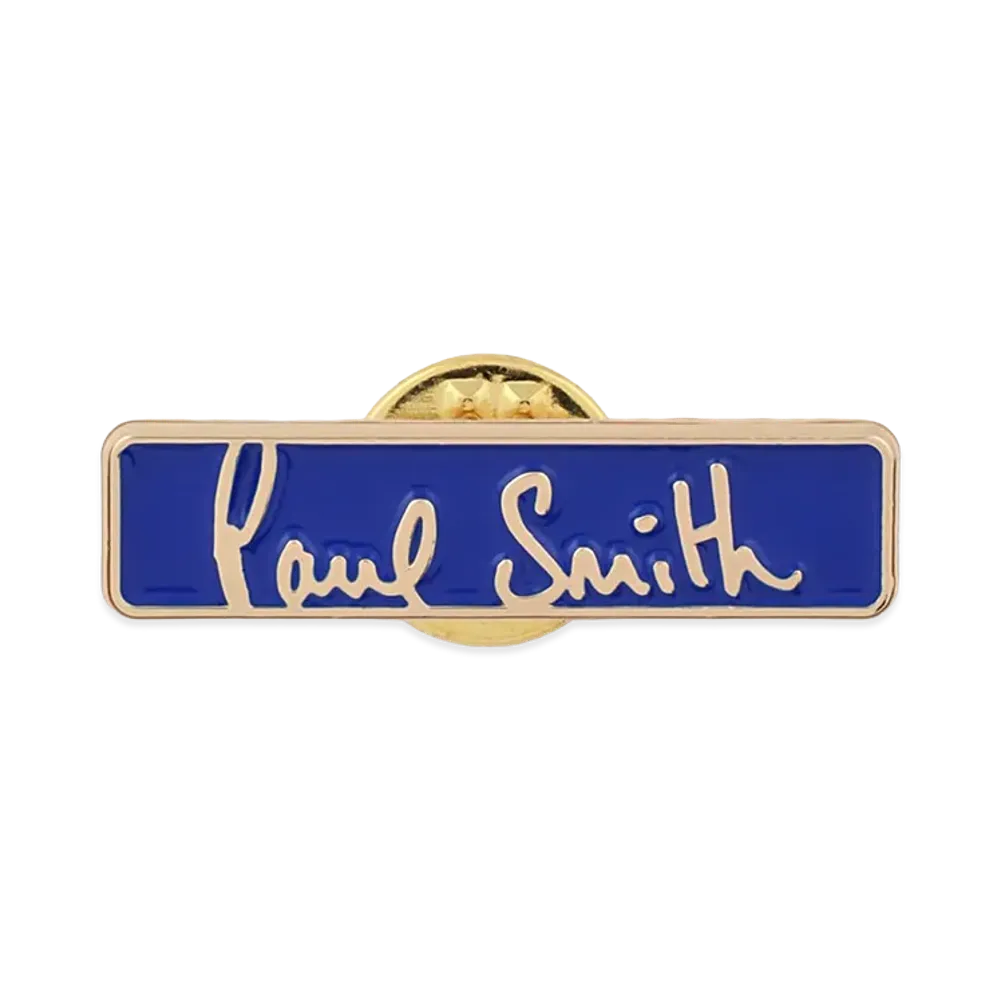 Barbour x Paul Smith Signature Logo Pin Badge "Blue"
