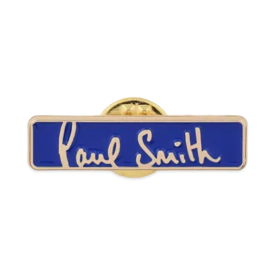 Barbour x Paul Smith Signature Logo Pin Badge "Blue"