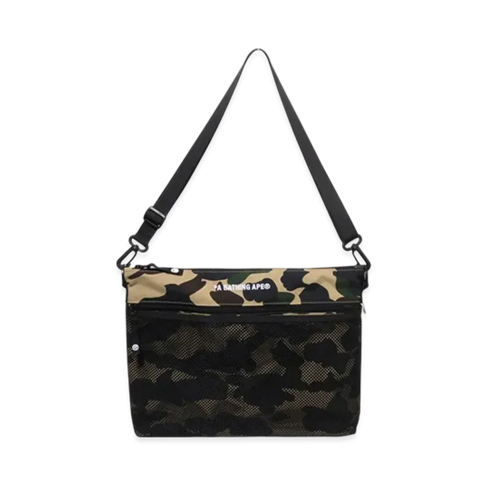 A BATHING APE 1St Camo Sacoche "Yellow"