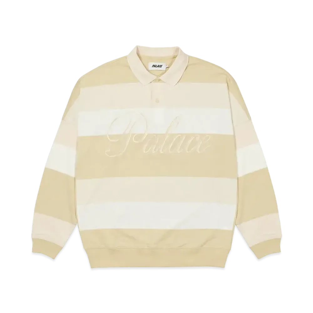 PALACE CLASSIC STRIPE DROP SHOULDER POLO "Creams"