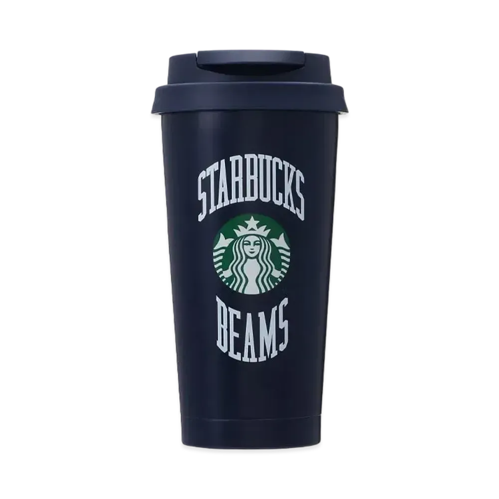 STARBUCKS x BEAMS Recycled Stainless Steel ToGo Logo Tumbler College Design 473ml "Navy"