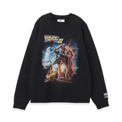 atmos x BACK TO THE FUTURE Part lll x CHOGOKIN Sweatshirt "Black"