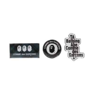 A BATHING APE x COMME des GARCONS CDG Osaka Bape Pins Set "Multi"