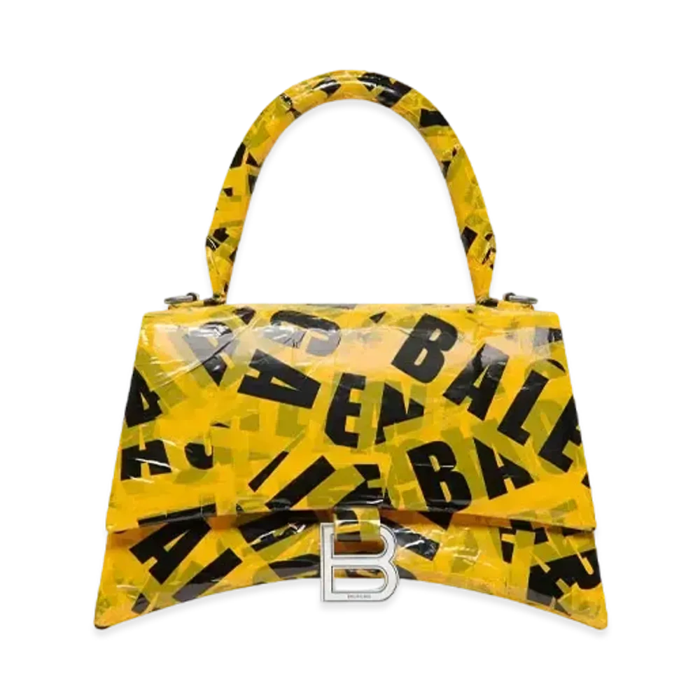 BALENCIAGA Hourglass Small Handbag Boxed Taped "Yellow"