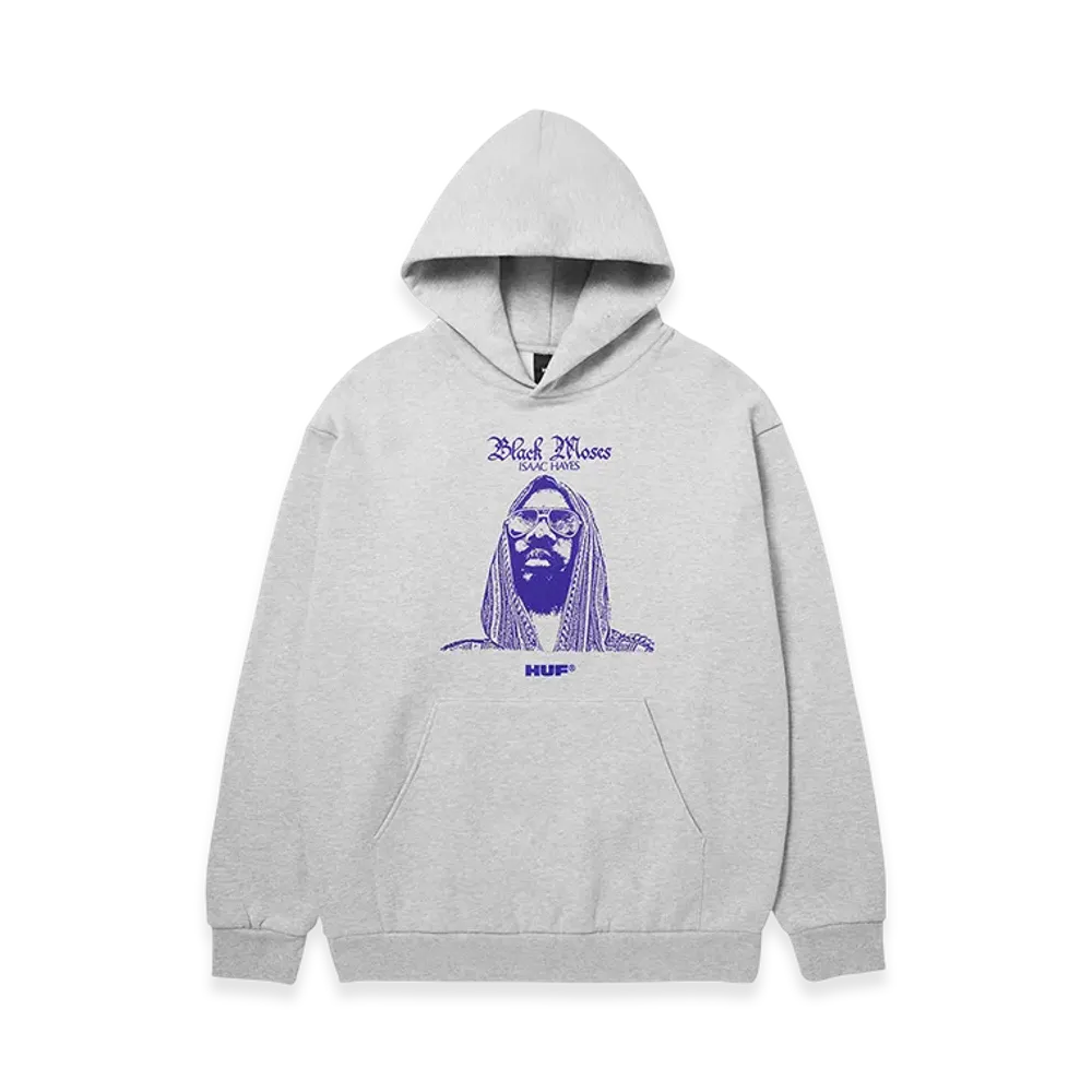 HUF x Isaac Hayes Black Moses Heavyweight Hoodie "Ash"