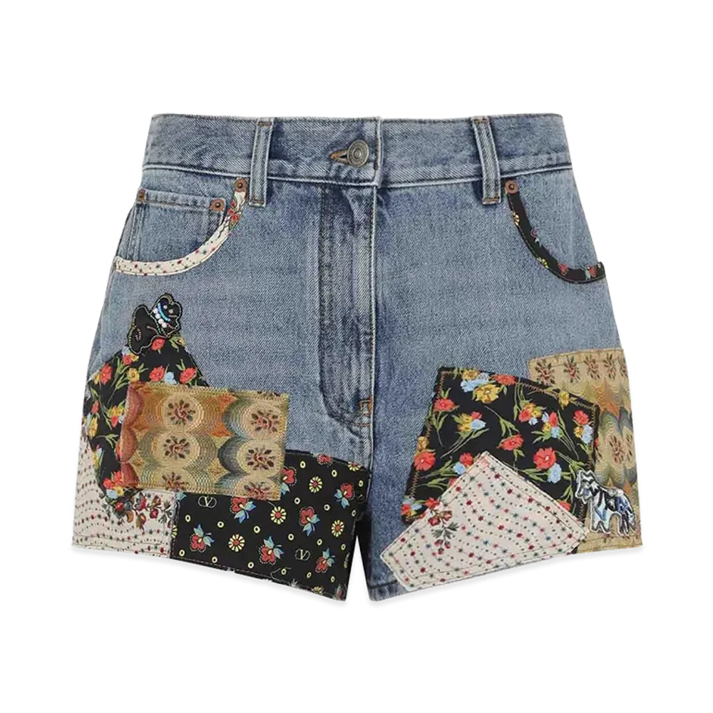 Valentino Women's Patchwork Pants "Medium"