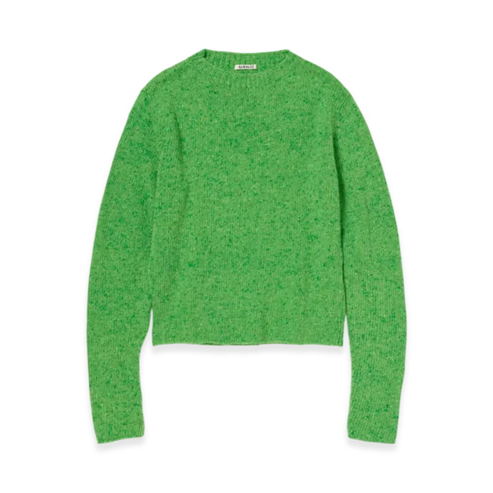 AURALEE Cashmere Melange Knit P/O "Top Green"