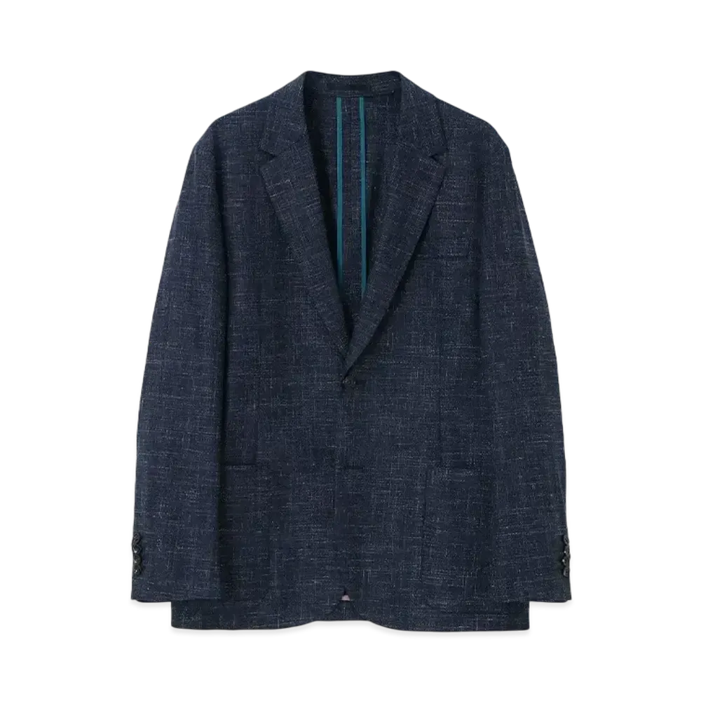 Paul Smith Wool Linen Stretch 2B Jacket "Navy"