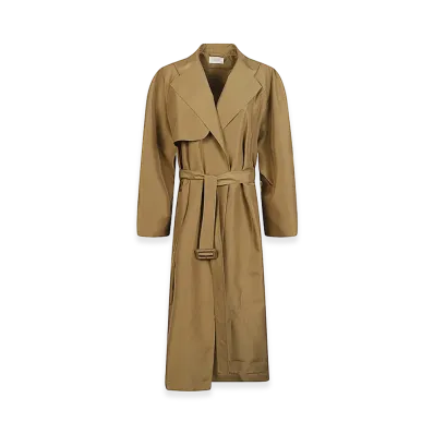 The Row Women's Silk Amapola Trench Coat "Brown/Mud"
