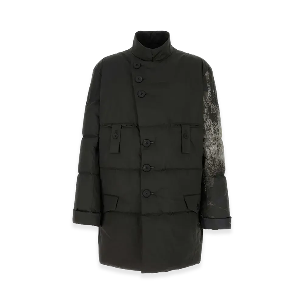 Yohji Yamamoto Polyester Padded Jacket "Dark Brown"