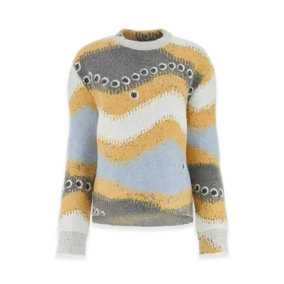 LOEWE Women's Stretch Wool Blend Sweater "Multicolor"