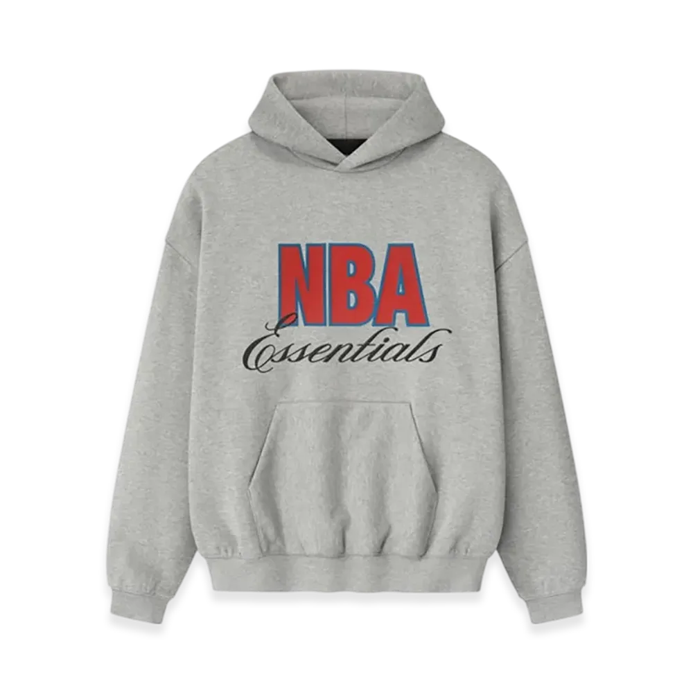 FEAR OF GOD ESSENTIALS NBA 90s Hoodie "Concrete Heather"