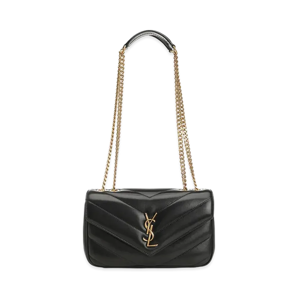 Saint Laurent Women's Loulou Small Bag In Matelasse Lambskin "Black"