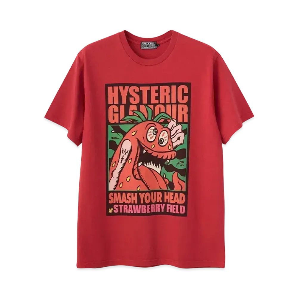 HYSTERIC GLAMOUR Smash Your Head SBM T-Shirt "Red"