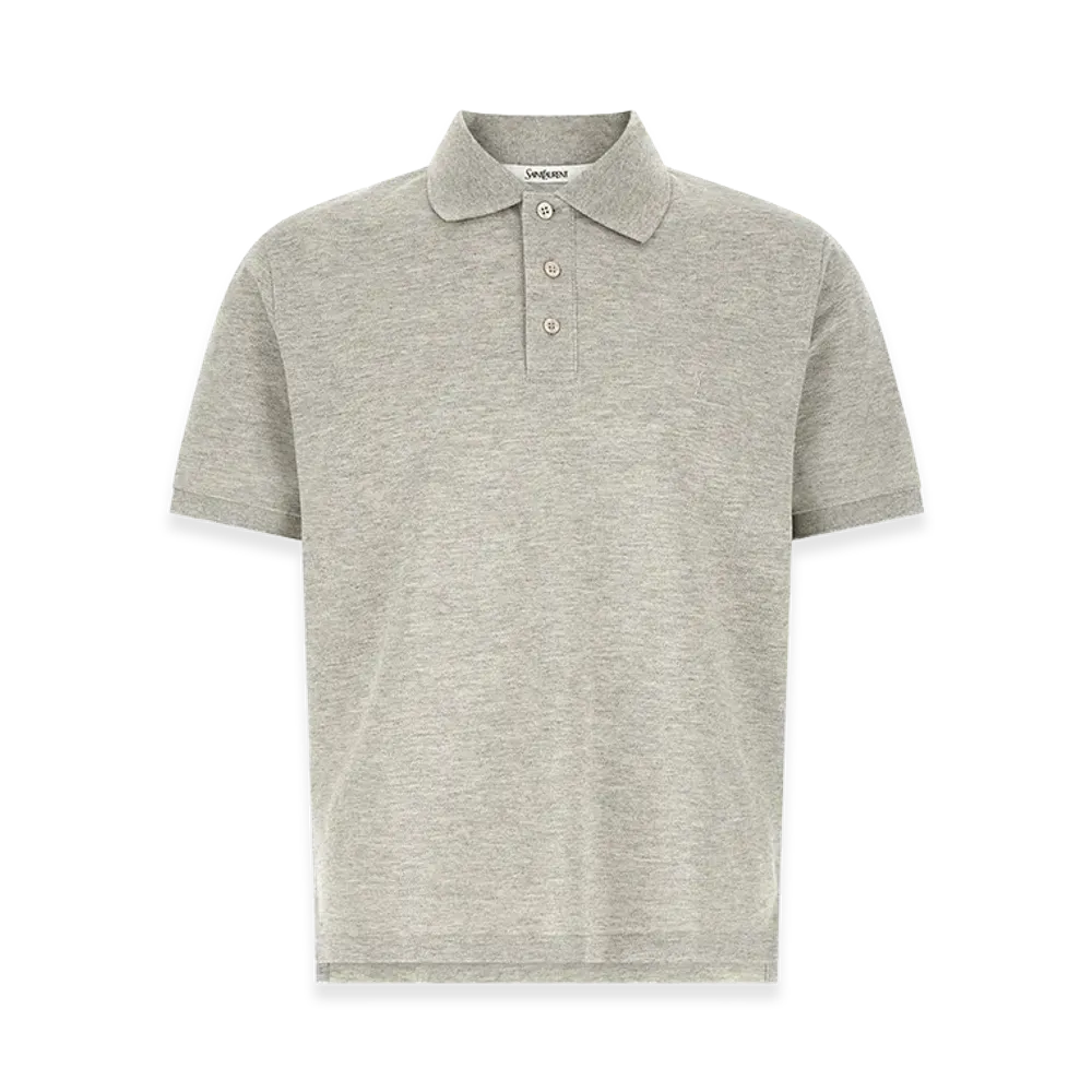 Saint Laurent 'Cassandre' Polo Shirt "Grey"