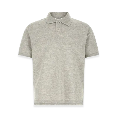 Saint Laurent 'Cassandre' Polo Shirt "Grey"