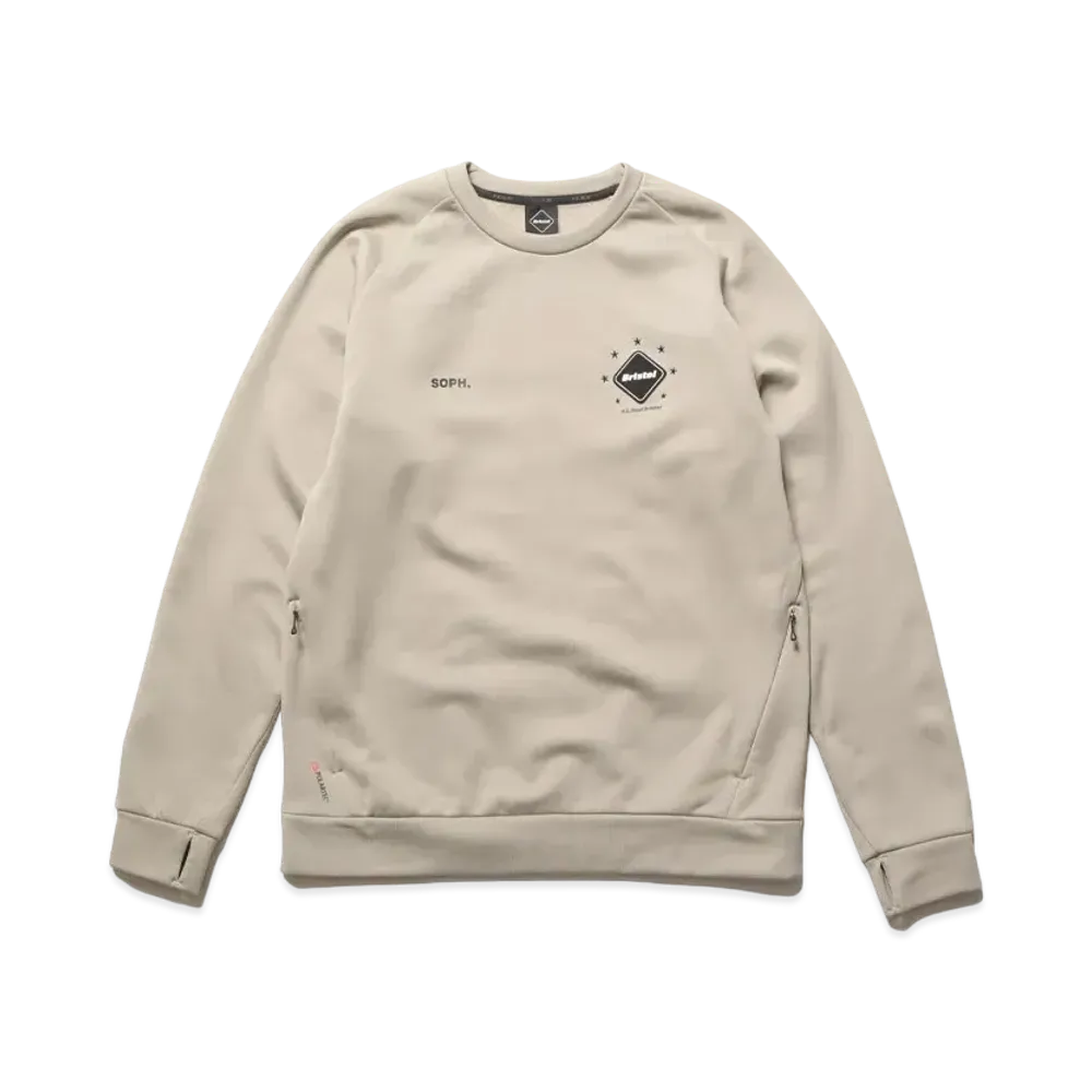 F.C.Real Bristol Polartec Power Stretch Training Crewneck Top "Beige"
