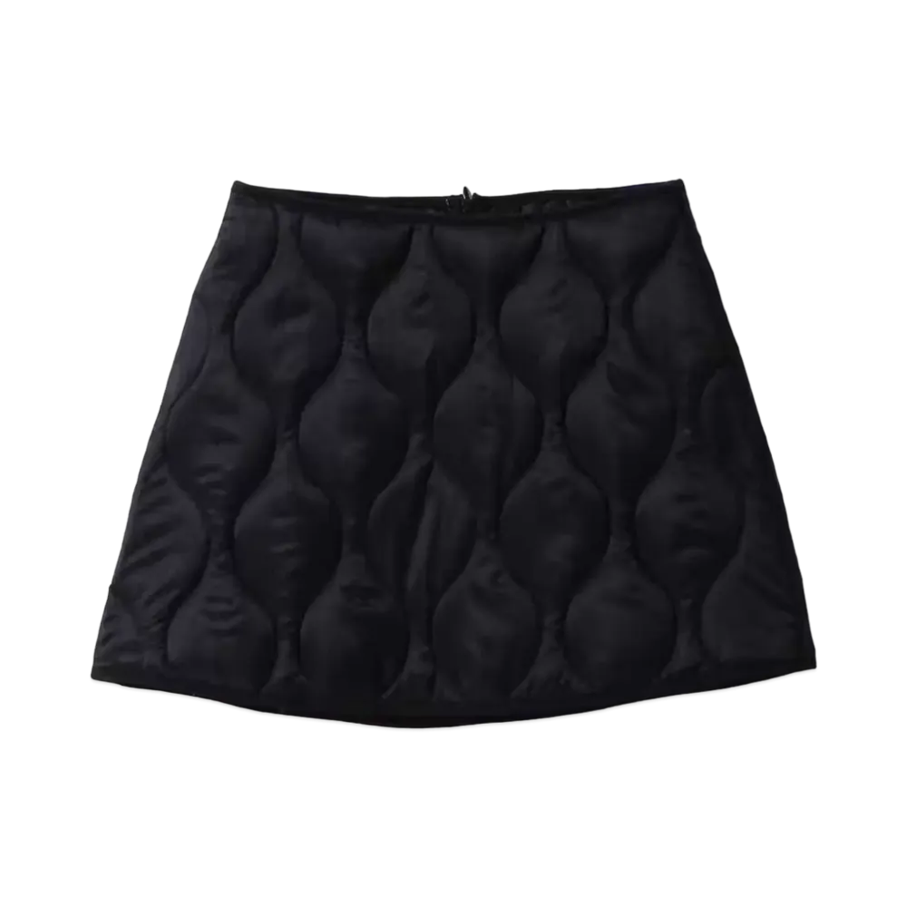 atmos pink Batted Trapezoid Mini Skirt "Black"