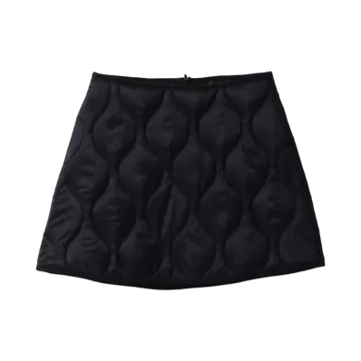 atmos pink Batted Trapezoid Mini Skirt "Black"