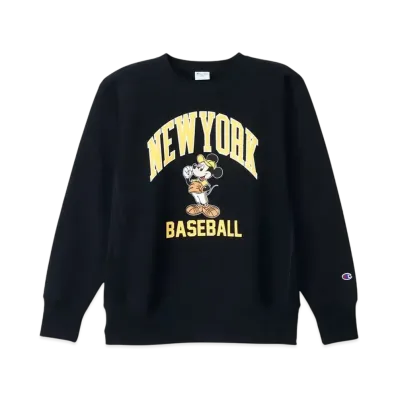 Champion x Disney Reverse Weave Crew Neck Sweatshirt "Black"