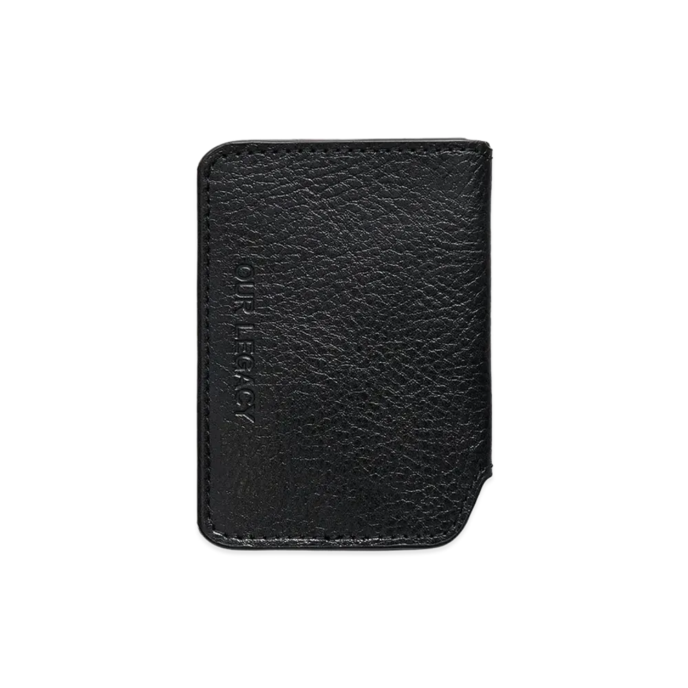 OUR LEGACY Card Case "Deep Black Leather"