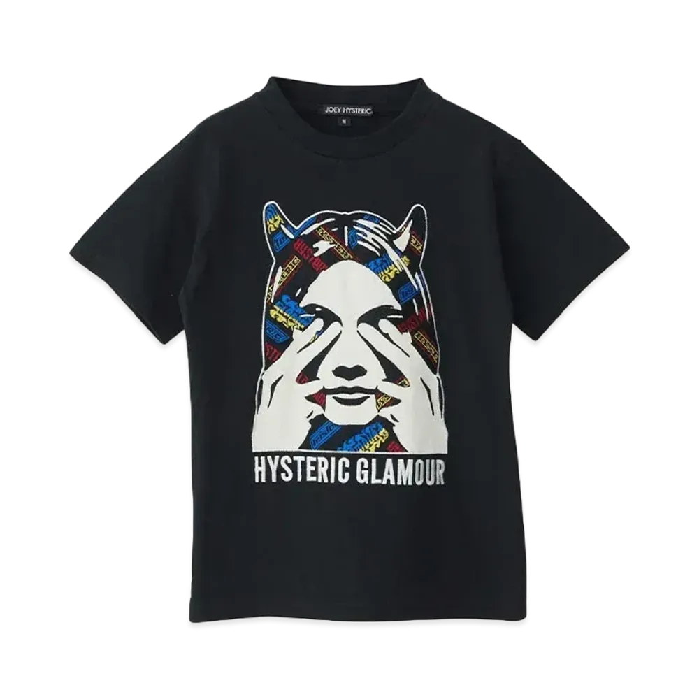 HYSTERIC GLAMOUR See No Evi Lembroidery T-Shirt "Black"
