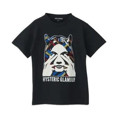 HYSTERIC GLAMOUR See No Evi Lembroidery T-Shirt "Black"