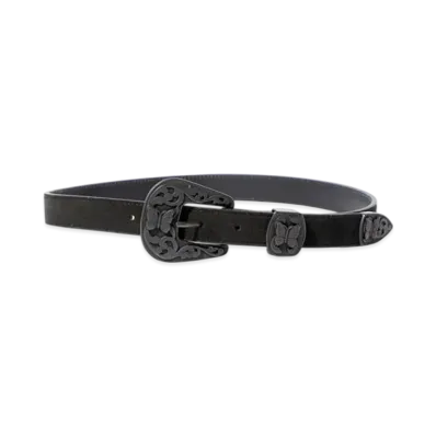 NEEDLES Papillon Western Tip Belt - Suede "Black"