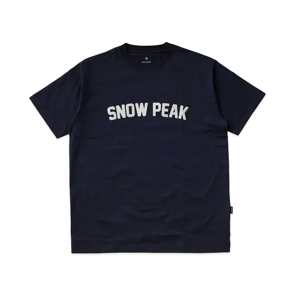 snow peak Felt Logo T shirt "Navy"