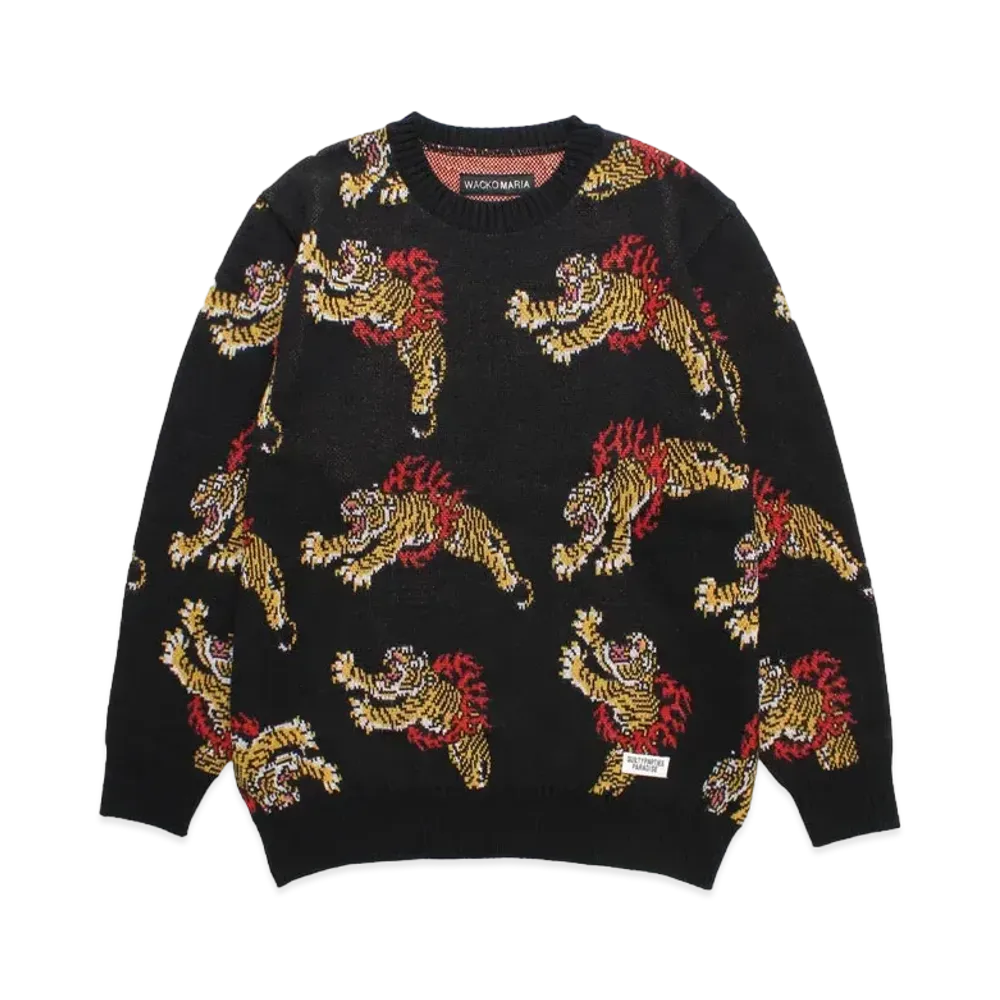 WACKO MARIA Tim Lehi / Jacquard Knit Sweater "Black"